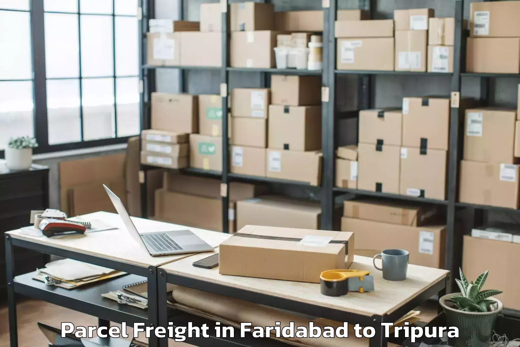 Efficient Faridabad to Kailashahar Airport Ixh Parcel Freight